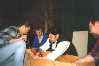 Foto von links nach rechts: Peter Jaeger, Gerhard Schwarz, Gerd Straeten und Rolf Borkenhagen